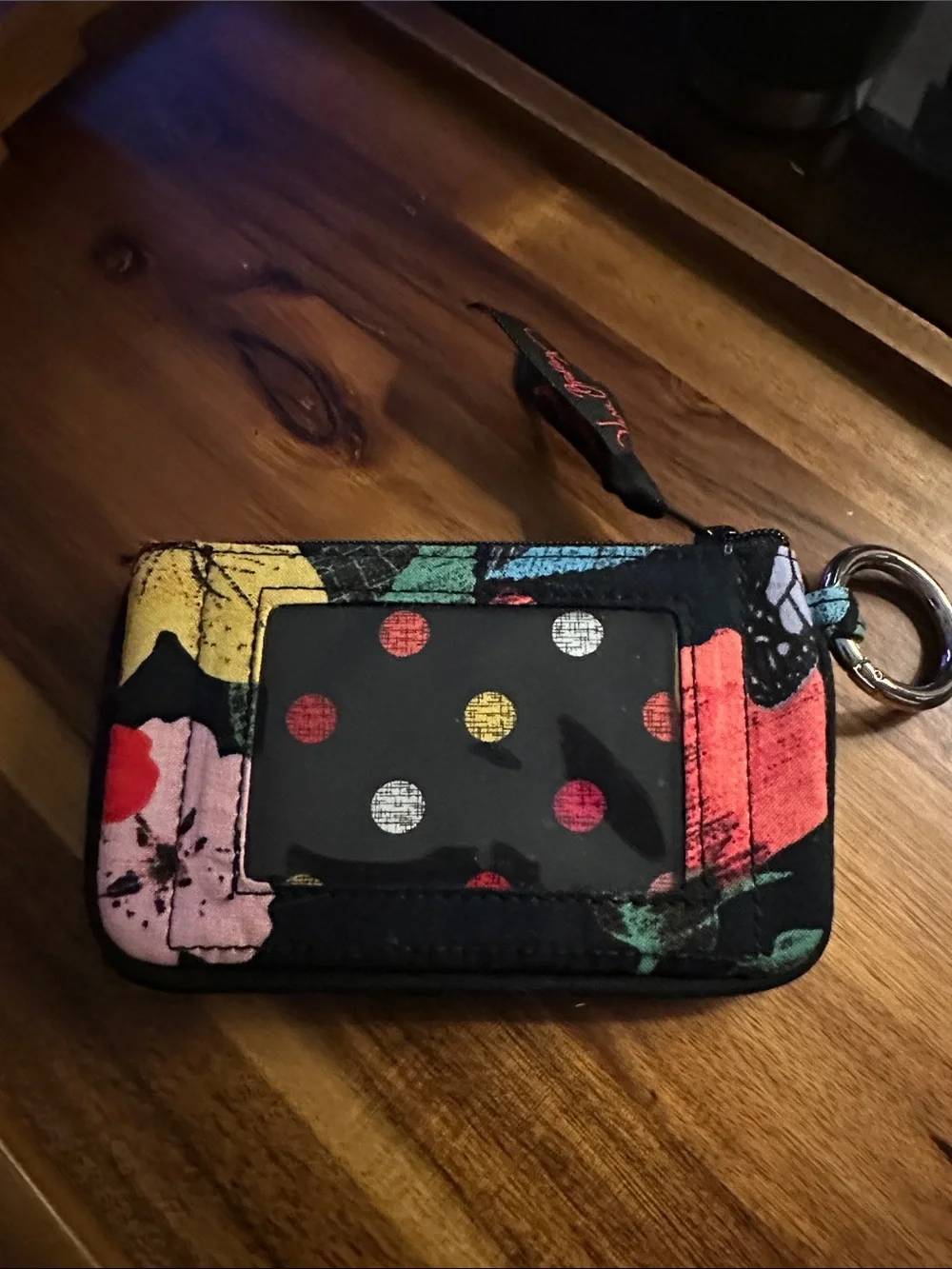 Vera Bradley Floral Wristlet in Red, Yellow and Teal - Picture 2 of 6